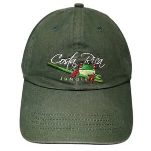 Costa Rica Jungle Pura Vida Slideback Baseball Cap Green One Size 6 Panel Morpho